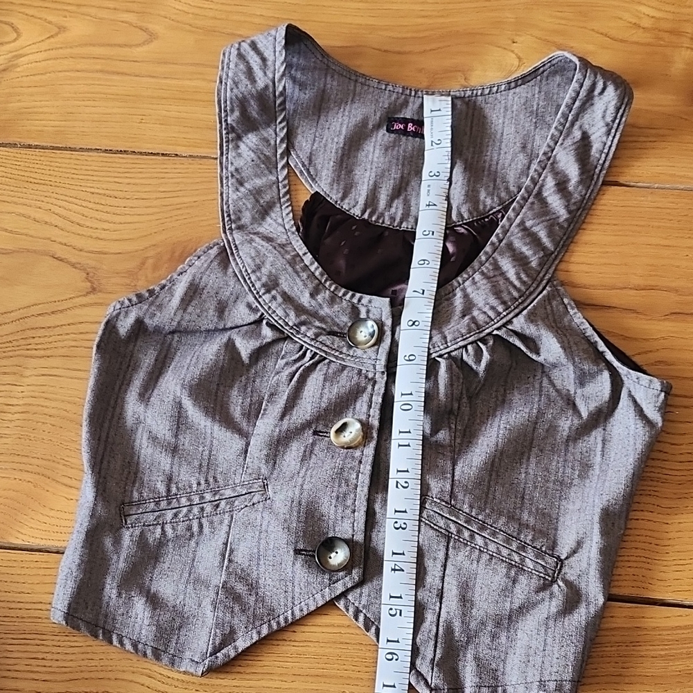 Joe Benbasset Button Up Dress Vest, Size M - Picture 5 of 5
